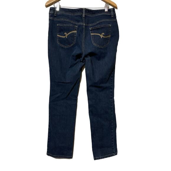 Chico's Women's Straight Leg Denim Jeans Medium Wash Blue Size 8 (1) Short - Picture 6 of 6